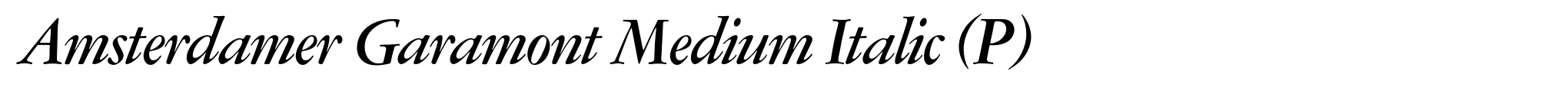 Amsterdamer Garamont Medium Italic (P) image